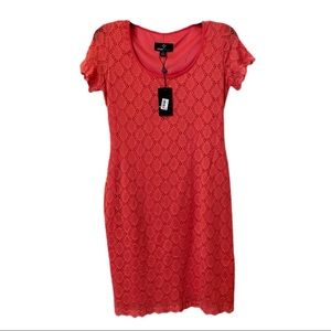 Coral Shift Dress